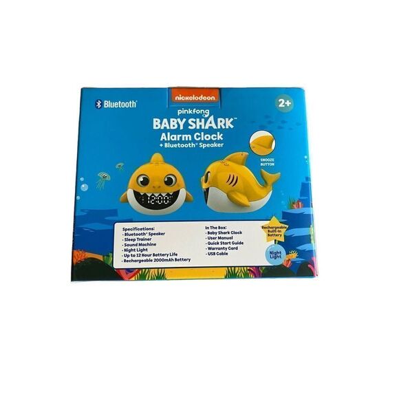 Nickelodeon, pink, frog, baby, shark alarm clock, Bluetooth speaker new - Picture 5 of 8